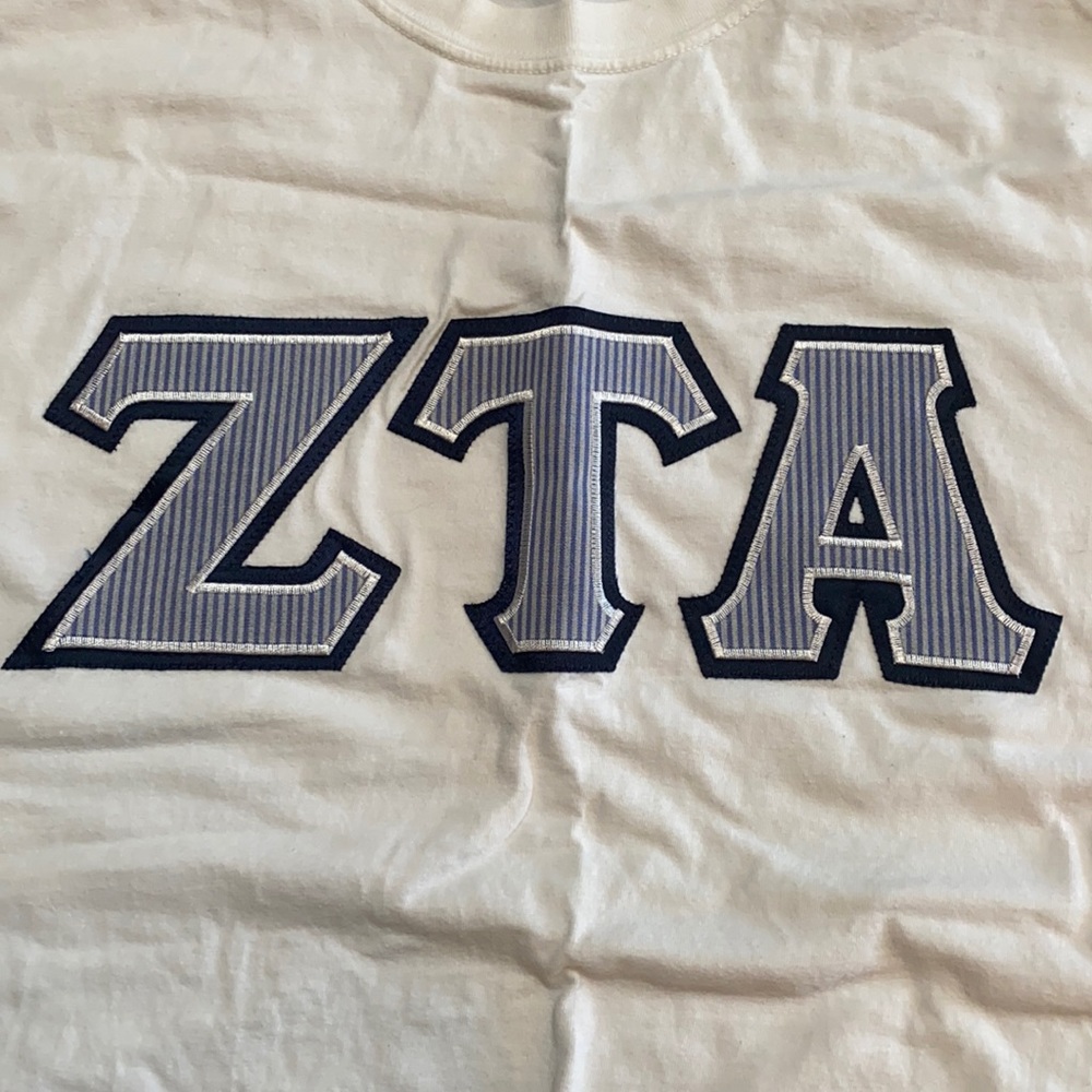 zeta tau alpha zta stitch letters